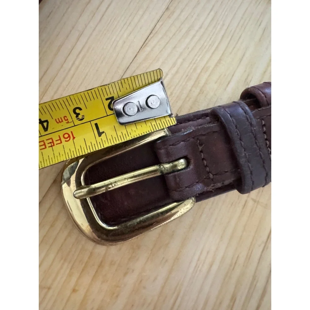 Brighton Brown Leather Equestrian Ranger Belt Made in USA 34 35307 1990's VTG